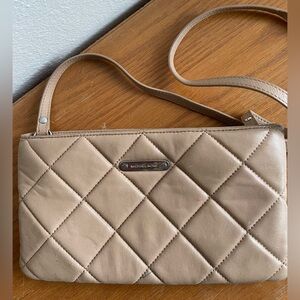 Michael Kors Beige Quilted Crossbody Bag
